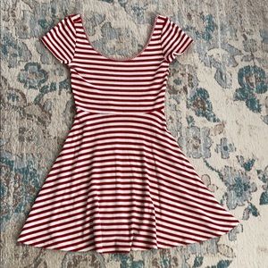 Soprano Striped skater A line scoop neck dress